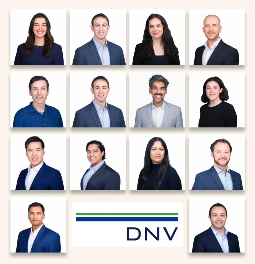 Team Headshots for DNV group in NYC by corporate headshot photographers Headshot Specialist Ray Singh